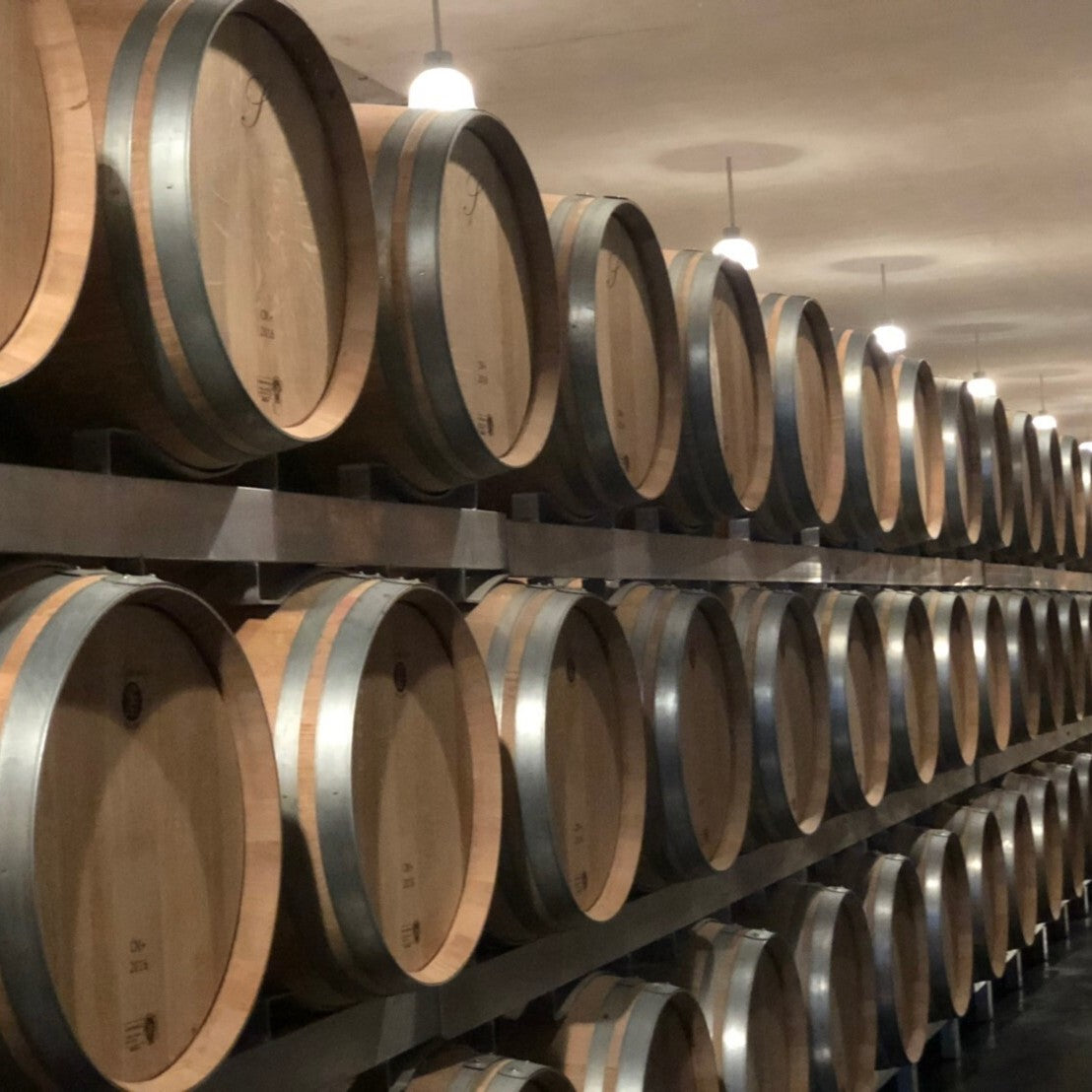 ボルドーのユニメドックの樽熟成庫