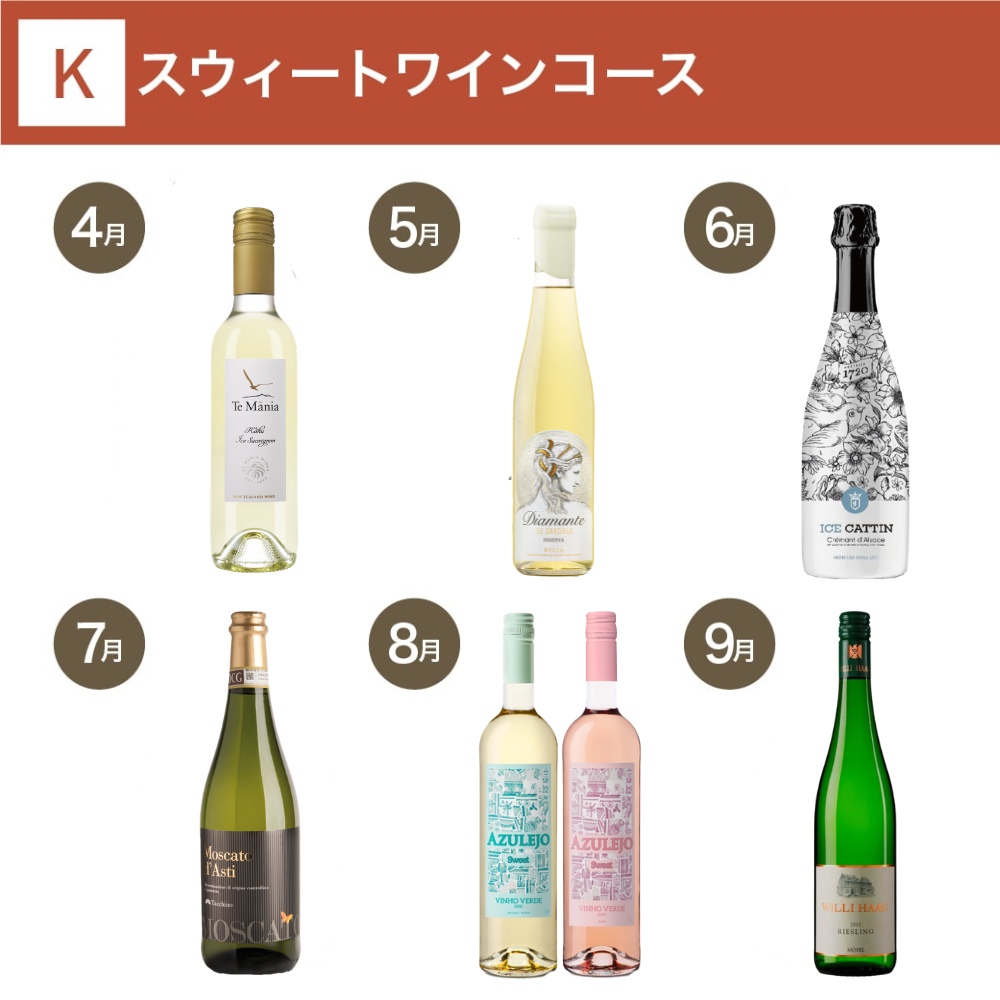 スウィートワインコース(12回/年)_年間クール便【蔵直(R)ワイン定期便・おまとめ払い】【2026年4月よりお届けスタート】