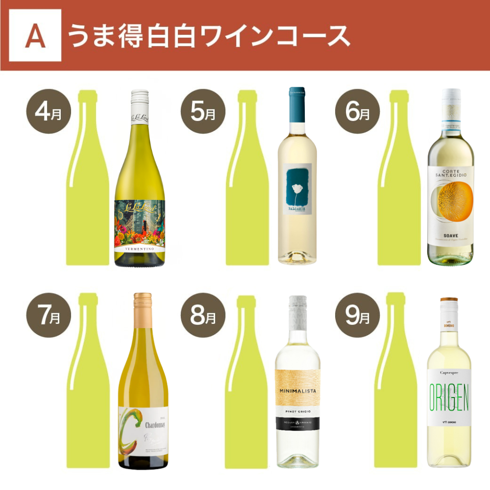うま得白白ワインコース(12回/年)_夏季のみクール便【蔵直(R)ワイン定期便・おまとめ払い】【2026年4月よりお届けスタート】
