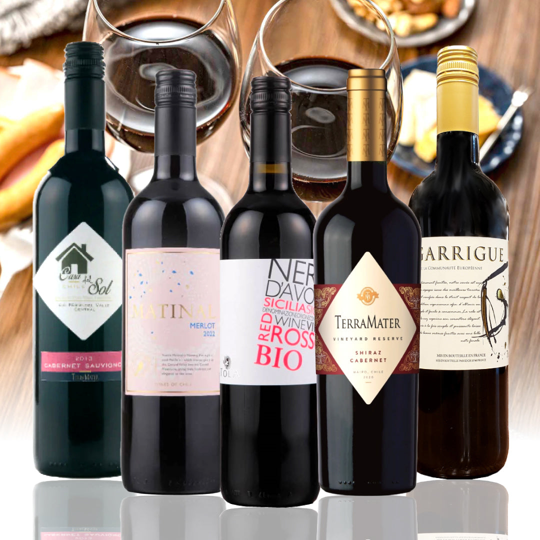 1月ワインバスケット うま得 エンジョイワイン 赤 5本セット