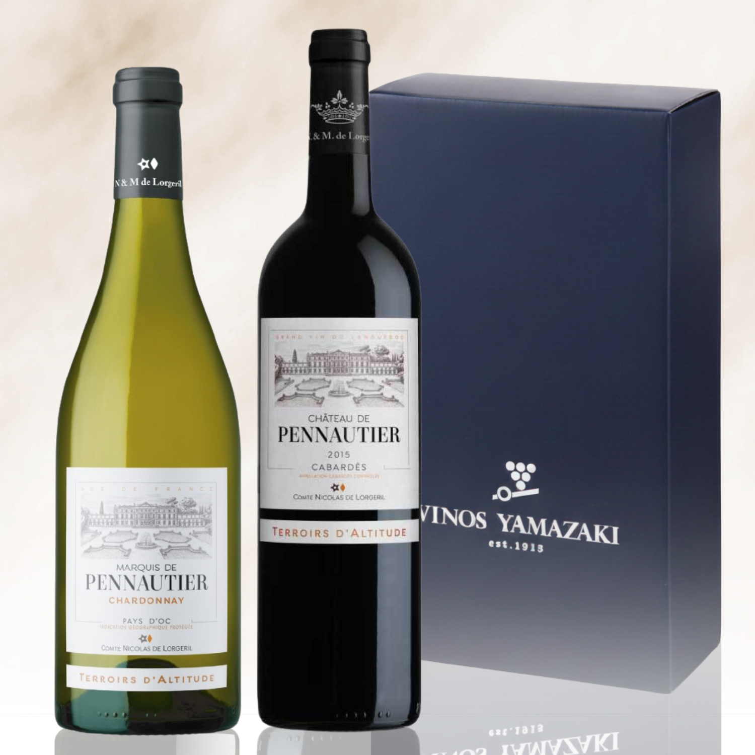 蔵直(R)物語ペノティエ 赤白ワイン2本セット【ギフト箱付】