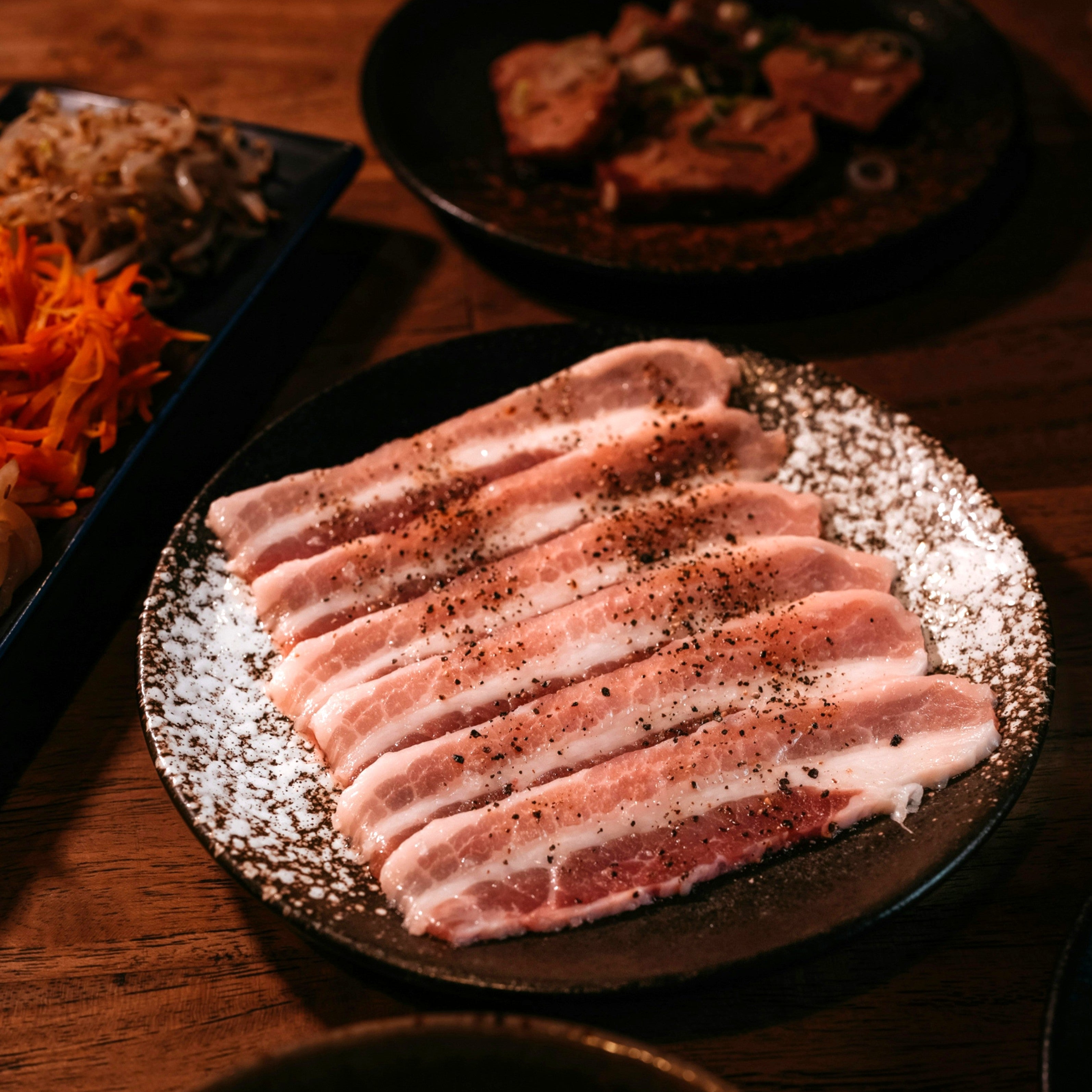 塩たれで味付けされたロースのお肉