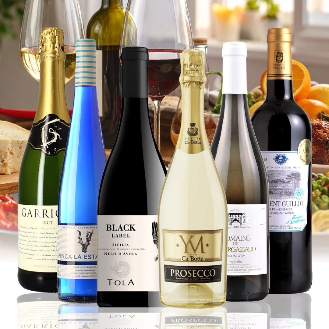 12月プレミアムワインバスケット 赤2 白2 泡2本セット