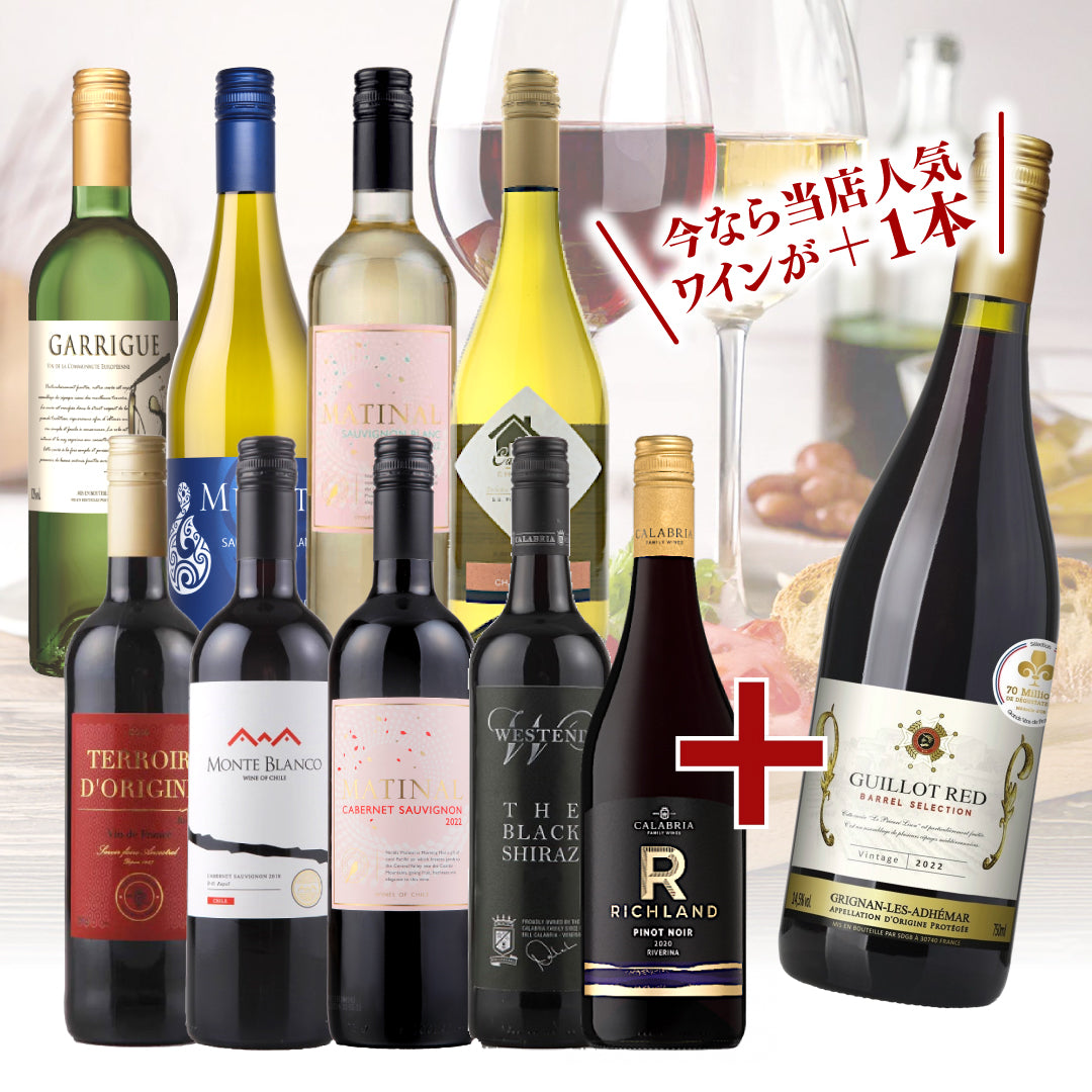 【WEB限定】 2月ワインバスケット うま得 エンジョイワイン 9本セット+1本プレゼント