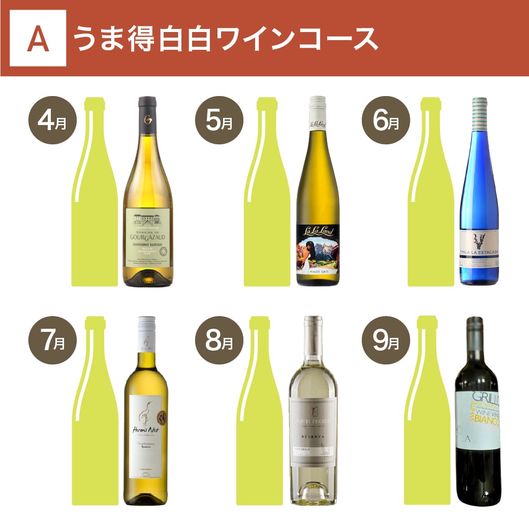 うま得白白ワインコース_年間クール便【蔵直(R)ワイン定期便・毎月払い】【2025年4月よりお届けスタート】