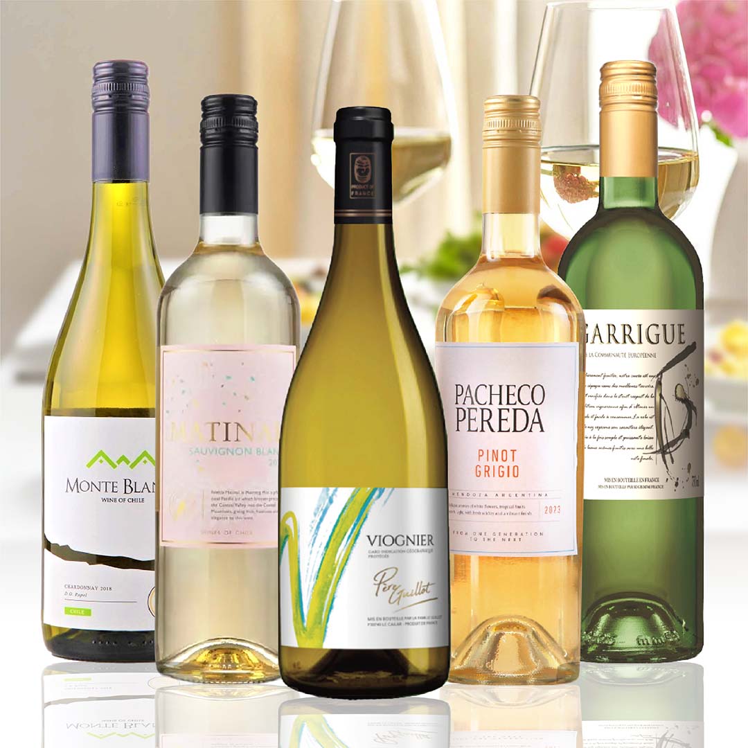 4月ワインバスケット うま得 エンジョイワイン 白 5本セット