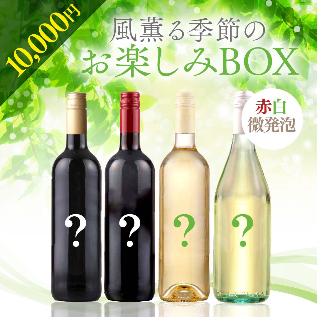 【WEB限定】 2026年風薫る季節のお楽しみBOX 10,000円　赤2本/白1本/微発泡白1本【4月24日以降のお届け】