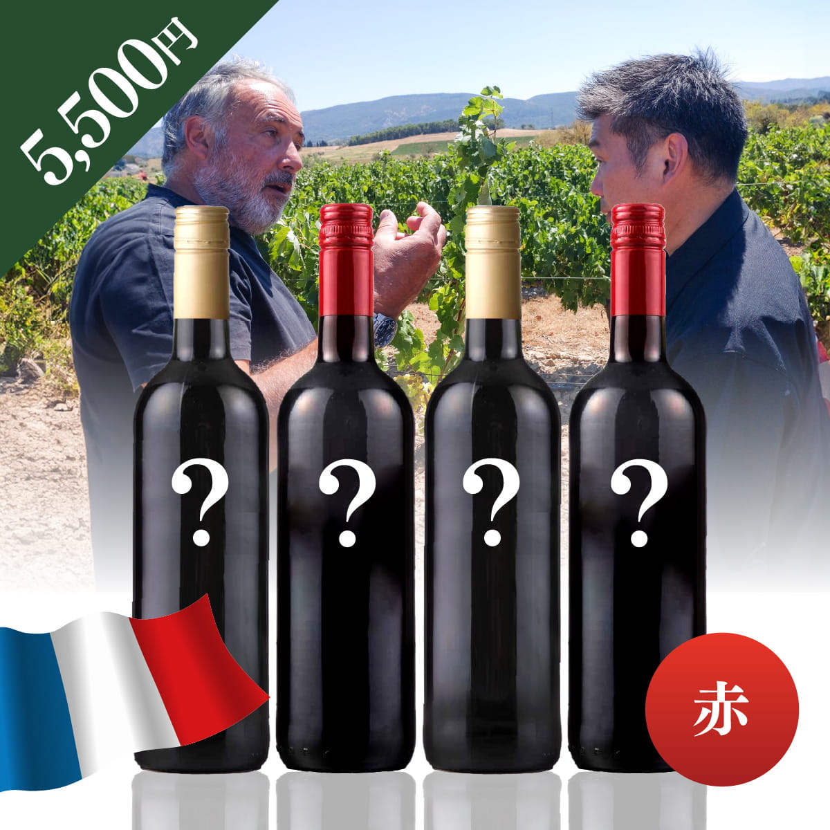 【WEB限定】 フランスお楽しみBOX 5,500円 赤4本