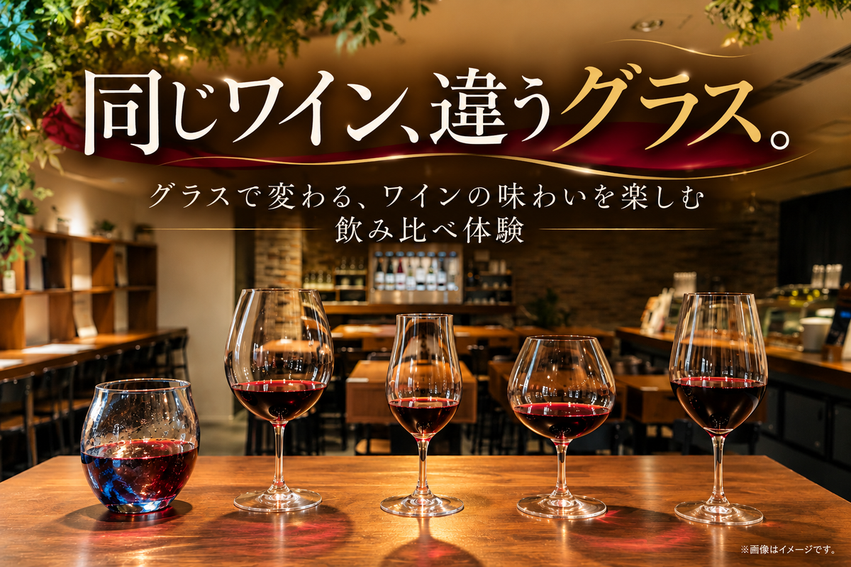 【有楽町店】同じワイン、違うグラス　～グラスで変わるワインの世界～