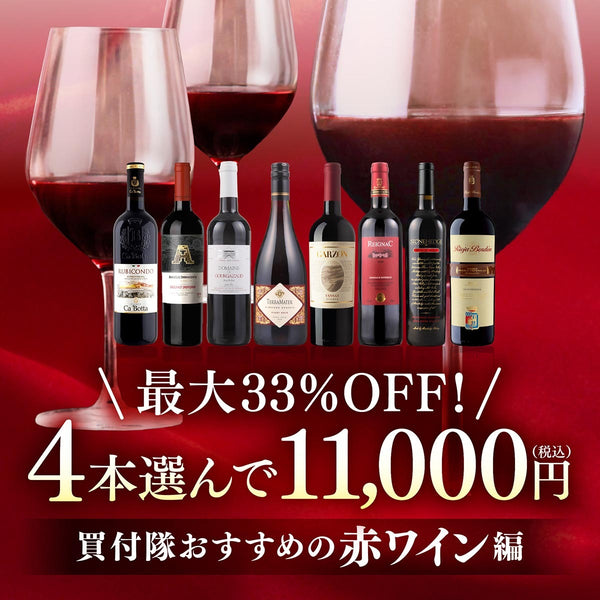 【WEB限定】4本選んで11,000円（税込）！赤ワイン編