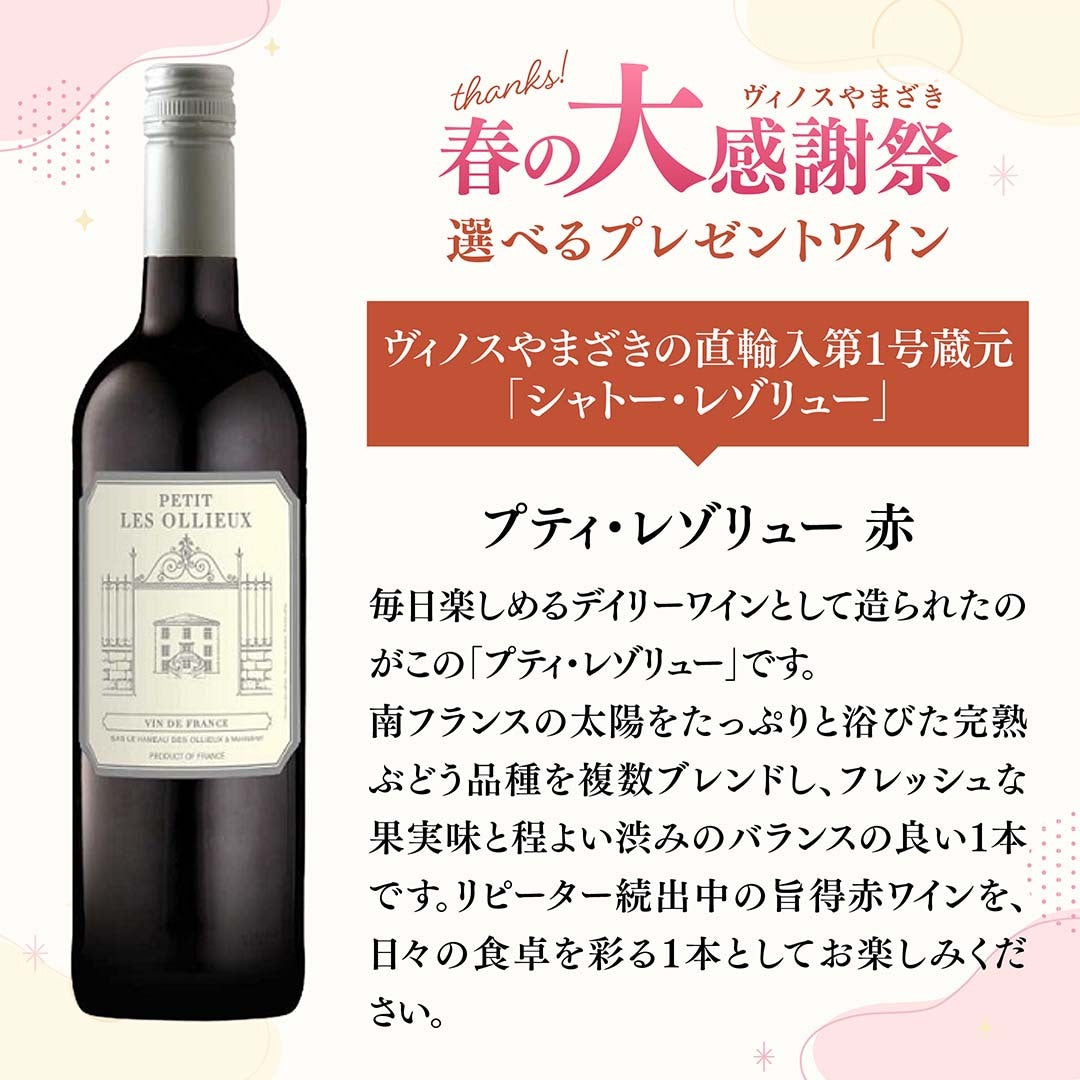 ワイン1本プレゼント／ヴィノスやまざき春の大感謝祭2026