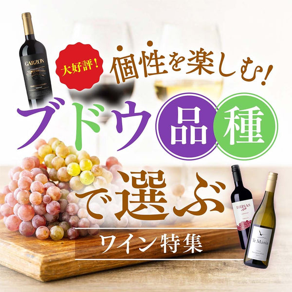 大好評　個性を楽しむ！ブドウ品種で選ぶ　ワイン特集