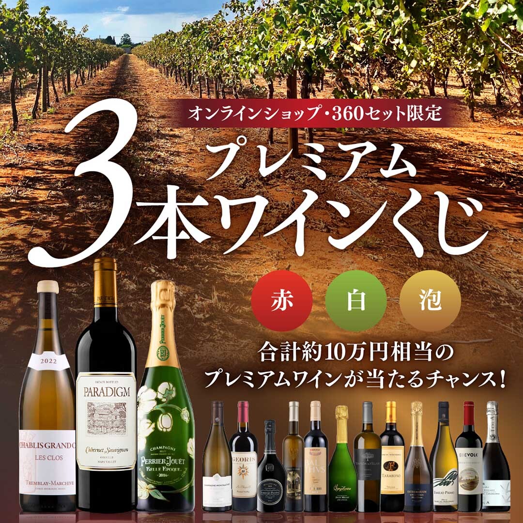 【WEB限定】プレミアム3本ワインくじ【要クール便】【6月19日以降のお届け】