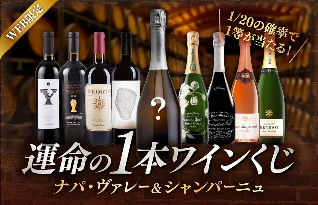 WEB限定】「運命」の1本が見つかるかも！1本ビッグワインくじ