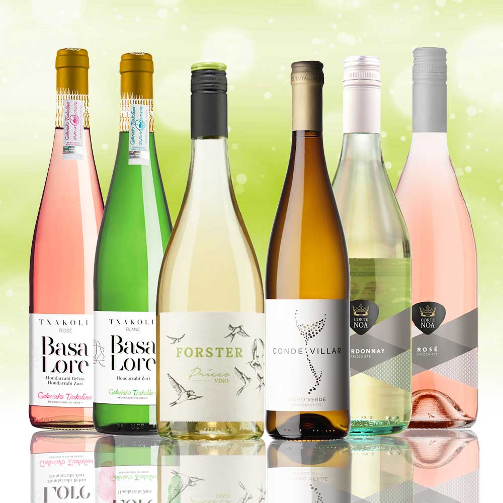 微発泡ワイン、新緑の季節、ヴィーニョ・ヴェルデ、チャコリ、フリッツァンテ　ワインセット